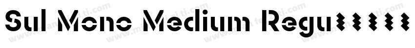 Sul Mono Medium Regu字体转换